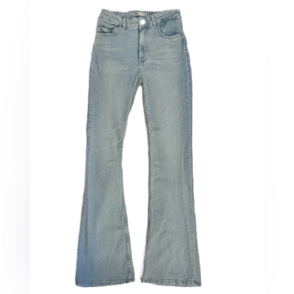 Zara Light Blue Flare Jeans